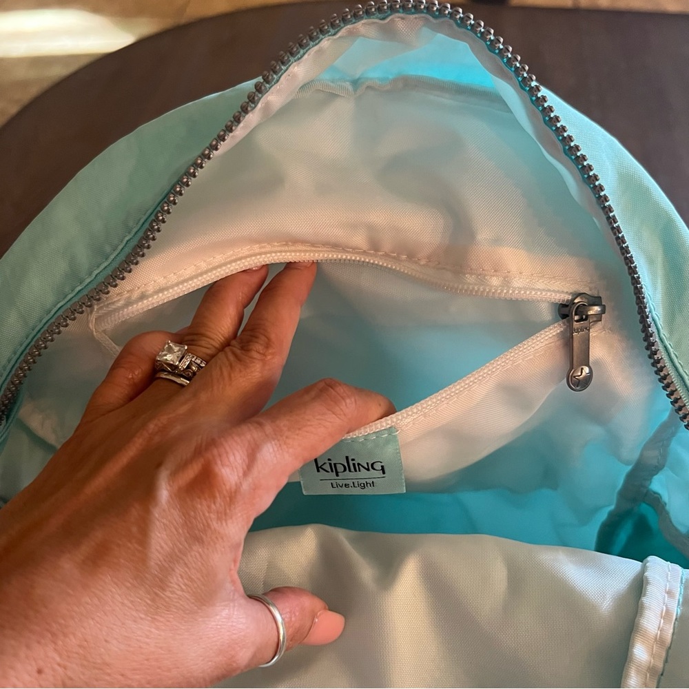 Kipling Ezra Backpack Teal - Picture 7 of 15